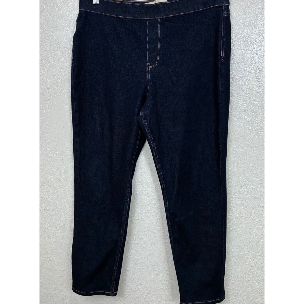 Soft Surroundings Dark Indigo Pull On Denim Jeggings Womens PL 3FY36